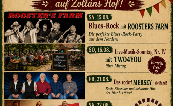 Live-Musik-Sonntag Nr. IV mit Two4You [Eintritt frei!] Lángos, Gulasch & mehr …
