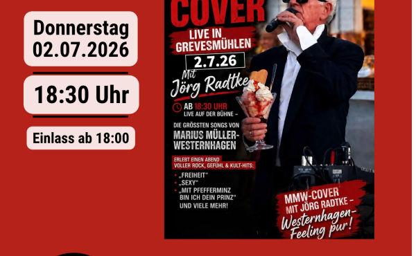Treppenkonzert mit Jörg Radtke - Marius Müller Westernhagen u. v. m. - in Grevesmühlen